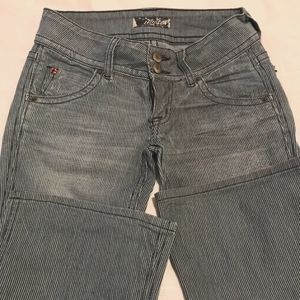 Hudson stripped bootcut jeans; size 25